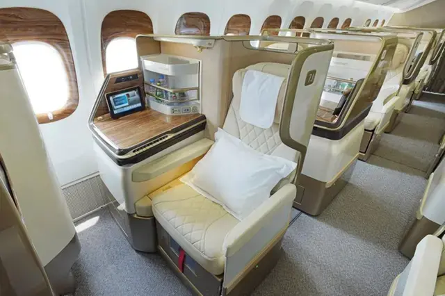 Emirates' first retrofitted 777 aircraft takes off to Geneva